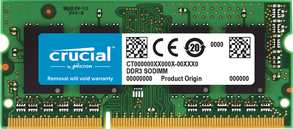 Picture of DDR-3L SO DIMM 8GB 1600MHZ CRUCIAL CT102464BF160B