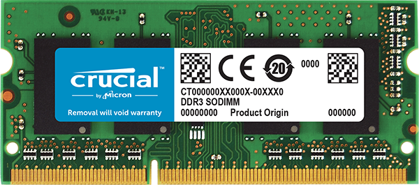 Immagine di DDR-3L SO DIMM 8GB 1600MHZ CRUCIAL CT102464BF160B