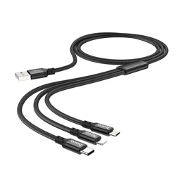 Picture of HOCO USB CAVO SPEED 3W1 TIPO C + LIGHTNING 8-PIN + MICRO  TIMES X14