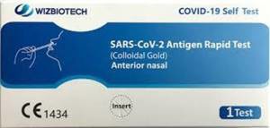 Picture of TEST WIZBIOTECH SARS-COV-2 AUTOD.NASALE 1CNF/1KIT SCAD.LUG/2024