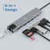 Immagine di ADATTATORE EWENT DA USB-C A DOCK MULTIPORT 8 IN 1, HDMI | USB-C PD | USB-A | LAN EW1146