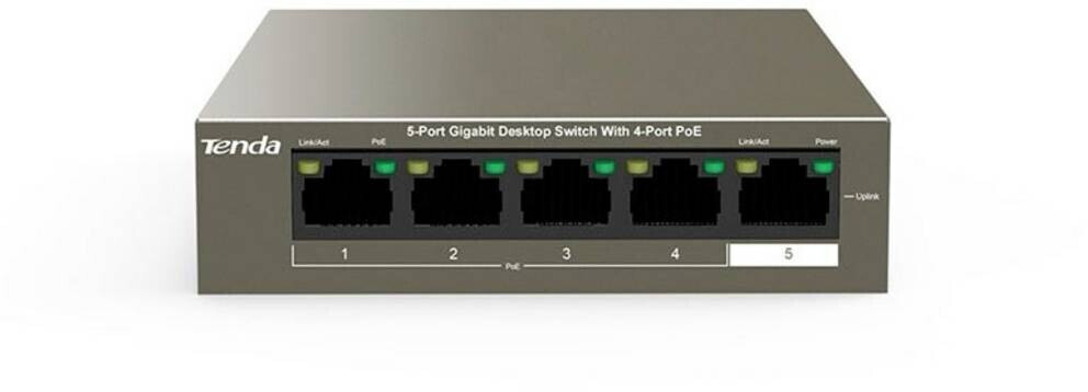 Immagine di SWITCH 5P POE GIGABIT TENDA TEG1105P-4-63W 4POE