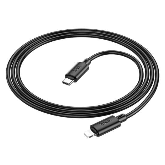 Immagine di HOCO CAVO DI RICARICA DA TYPE-C A LIGHTINING FOR IPHONE NERO 1M X88 2.4A FAST CHARHING