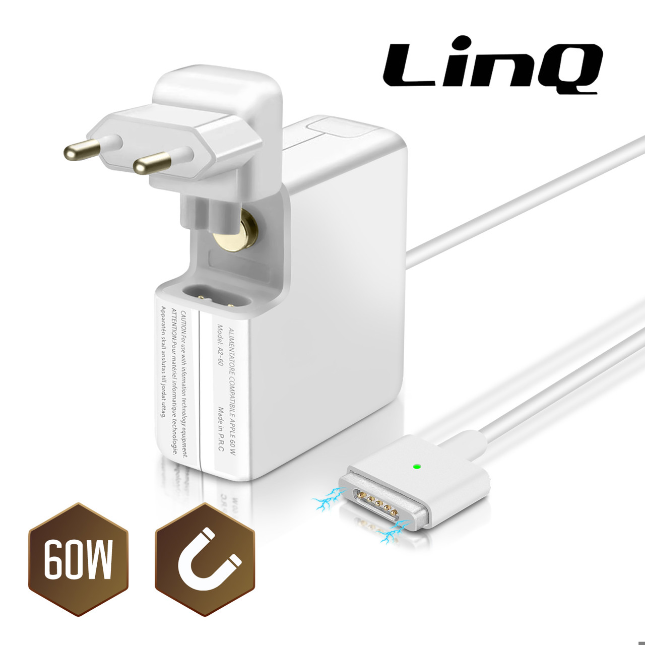Immagine di ALIMENTATORE LINQ MACBOOK 60W A2-60
