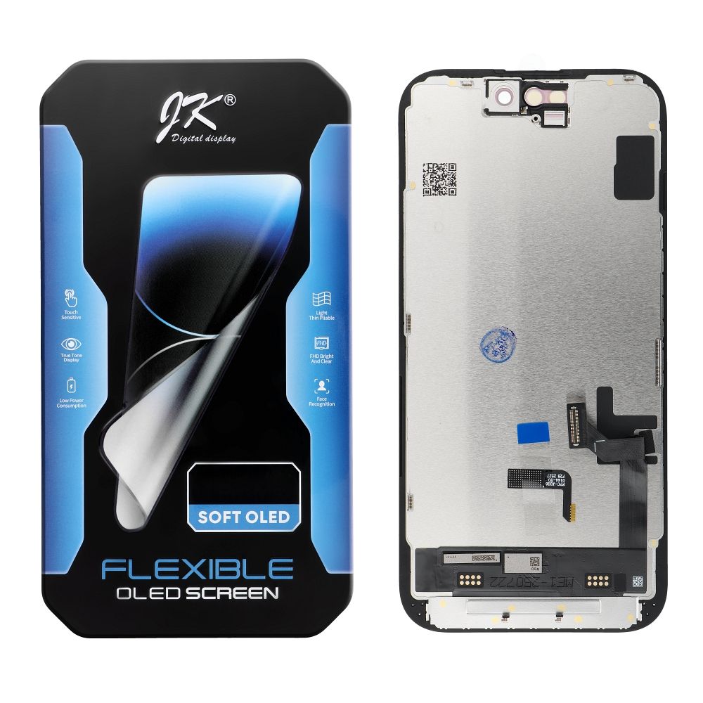 Immagine di DISPLAY IPHONE 15 NERO JK FULLHD HARD OLED IC INTERCAMBIABILE