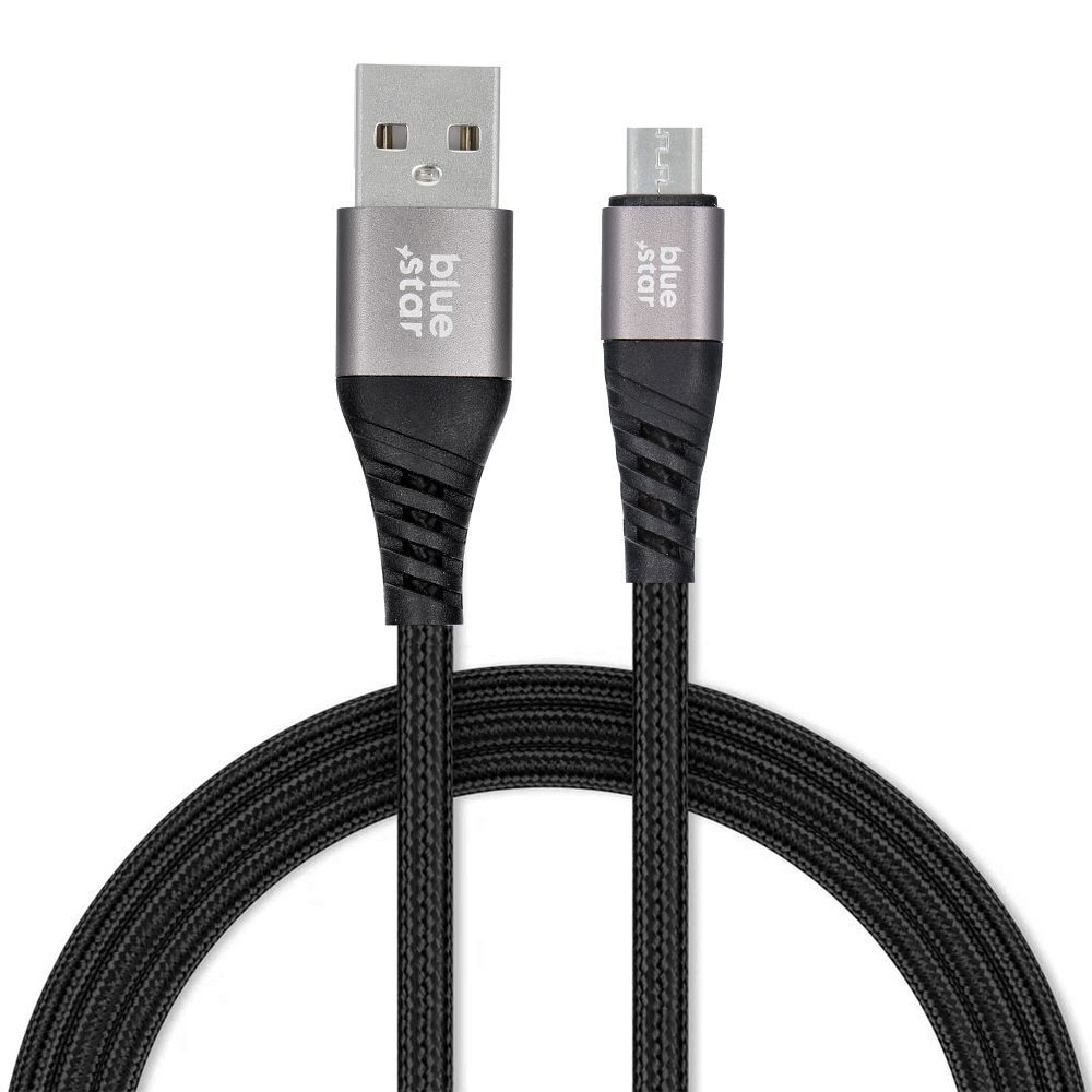 Immagine di CAVO INTRECCIATO BLUE STAR DA 2A USB A A MICRO USB TFK-DC-003 1,2 M NERO